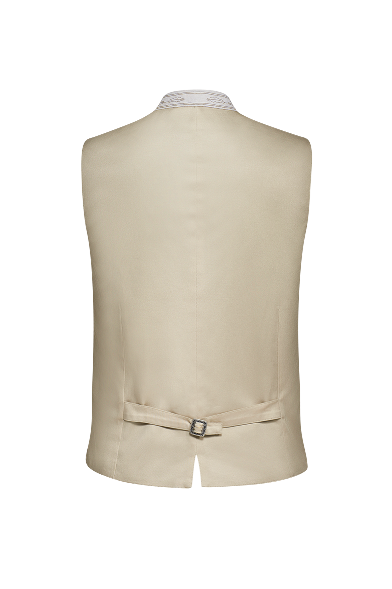 g-ssl-ausseer-gilet-herren-weste-original-bauernleinen-mit-eichenlaub-stickerei image 2