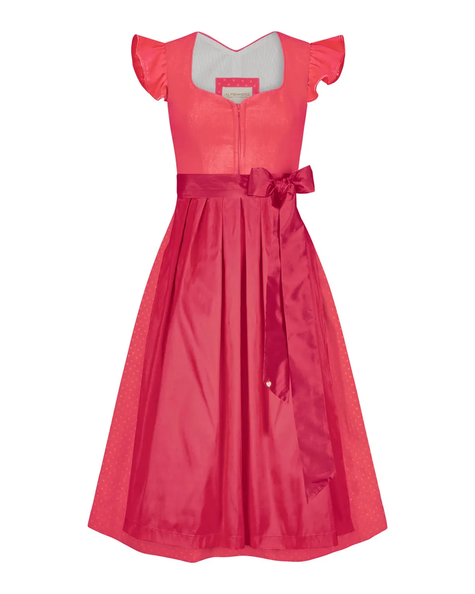alpenherz-dirndl-marie-koralle-leinen-fl-gelarm-3-looks image 1