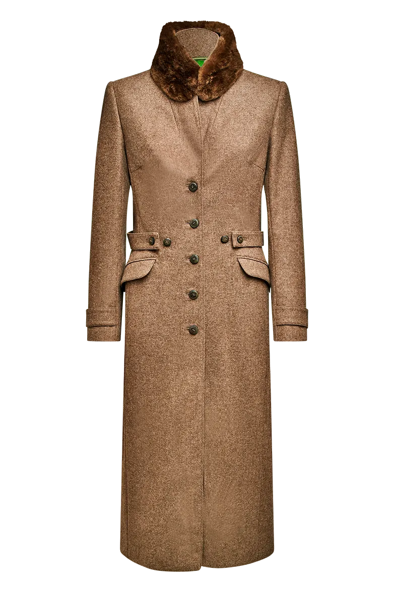 g-ssl-mantel-aus-loden-mit-pelz-eleganter-damen-lodenmantel-in-braun image 1