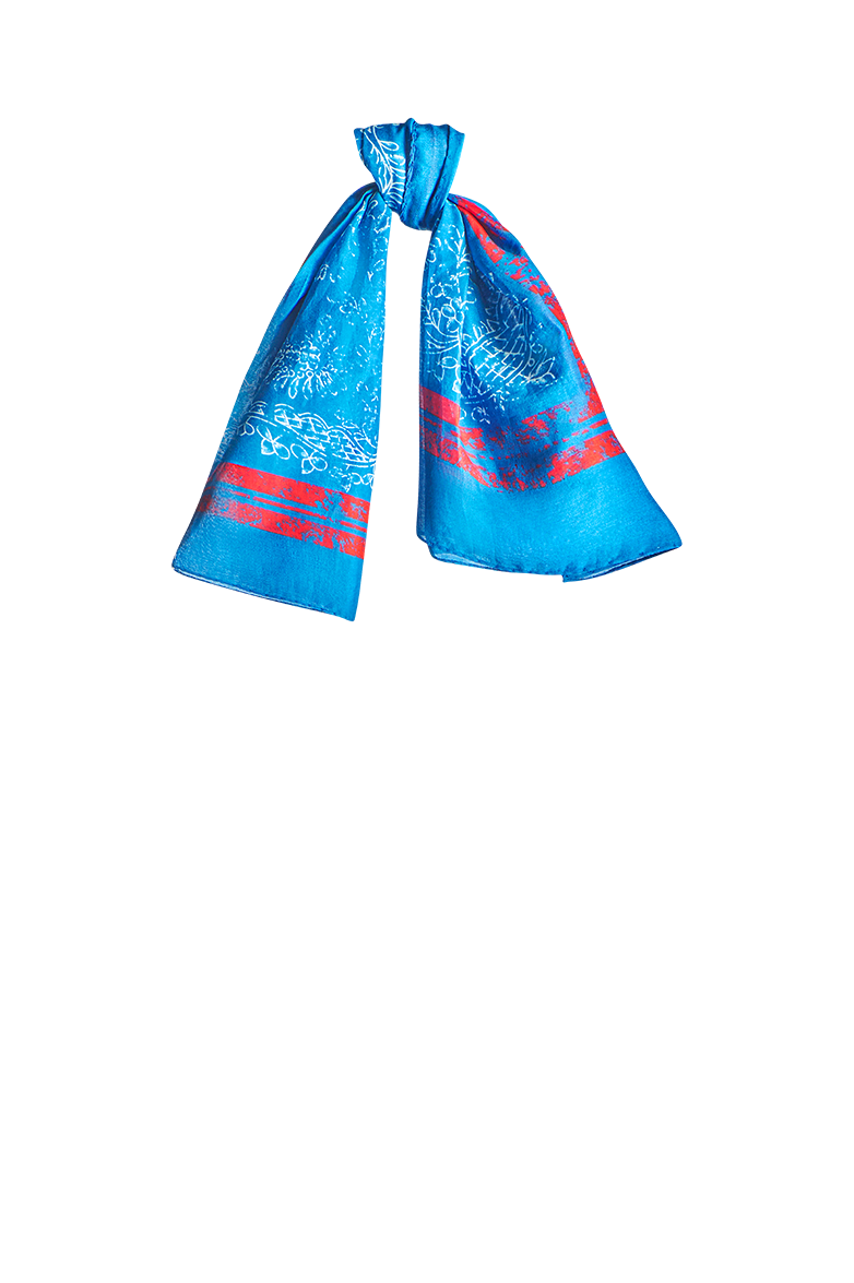 g-ssl-bandana-tuch-baumwolle-blau-mit-lampassen-bord-re-damen image 1