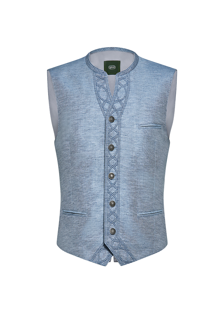 g-ssl-herren-gilet-aus-leinen-baumwolle-blau-mit-stehkragen image 1