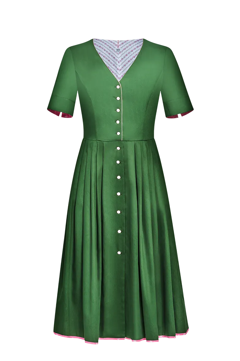 g-ssl-ausseer-kleid-baumwollsatin-kleid-in-gr-n-kniebedeckend image 1