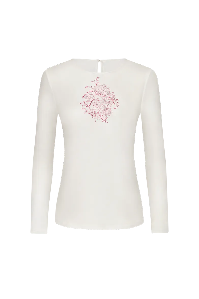 g-ssl-seidenshirt-damen-shirt-seidensatin-wei-mit-handdruck image 1