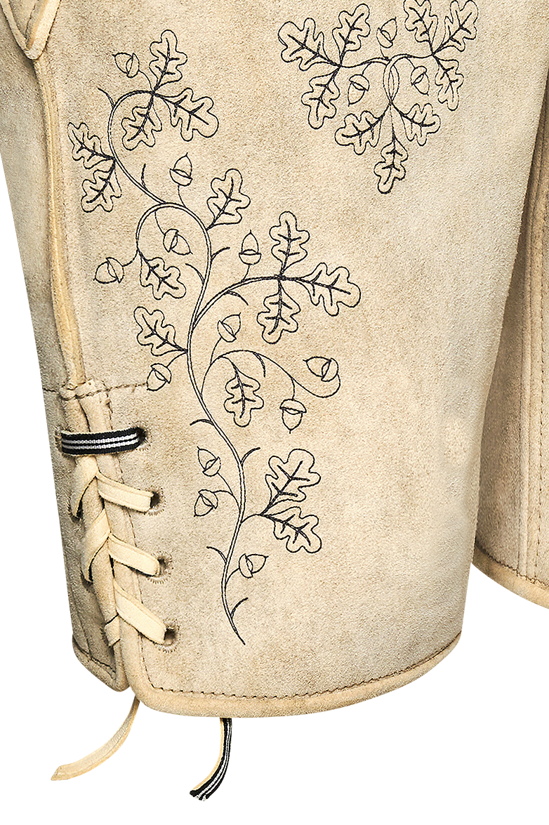 g-ssl-bayerische-lederhose-aus-hirschleder-gelb-mit-eichenlaub-stickerei image 6