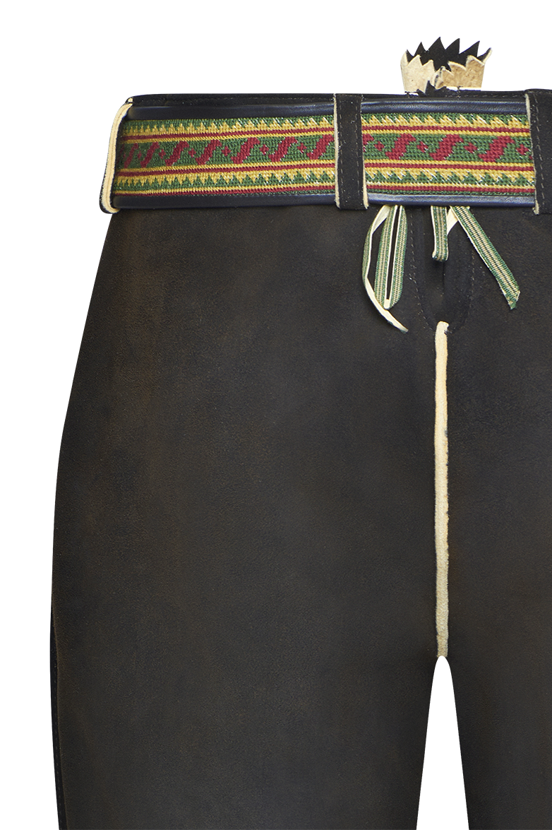 g-ssl-salzburger-lederhose-herren-kurze-hirschlederhose-altschwarz-bestickt image 5