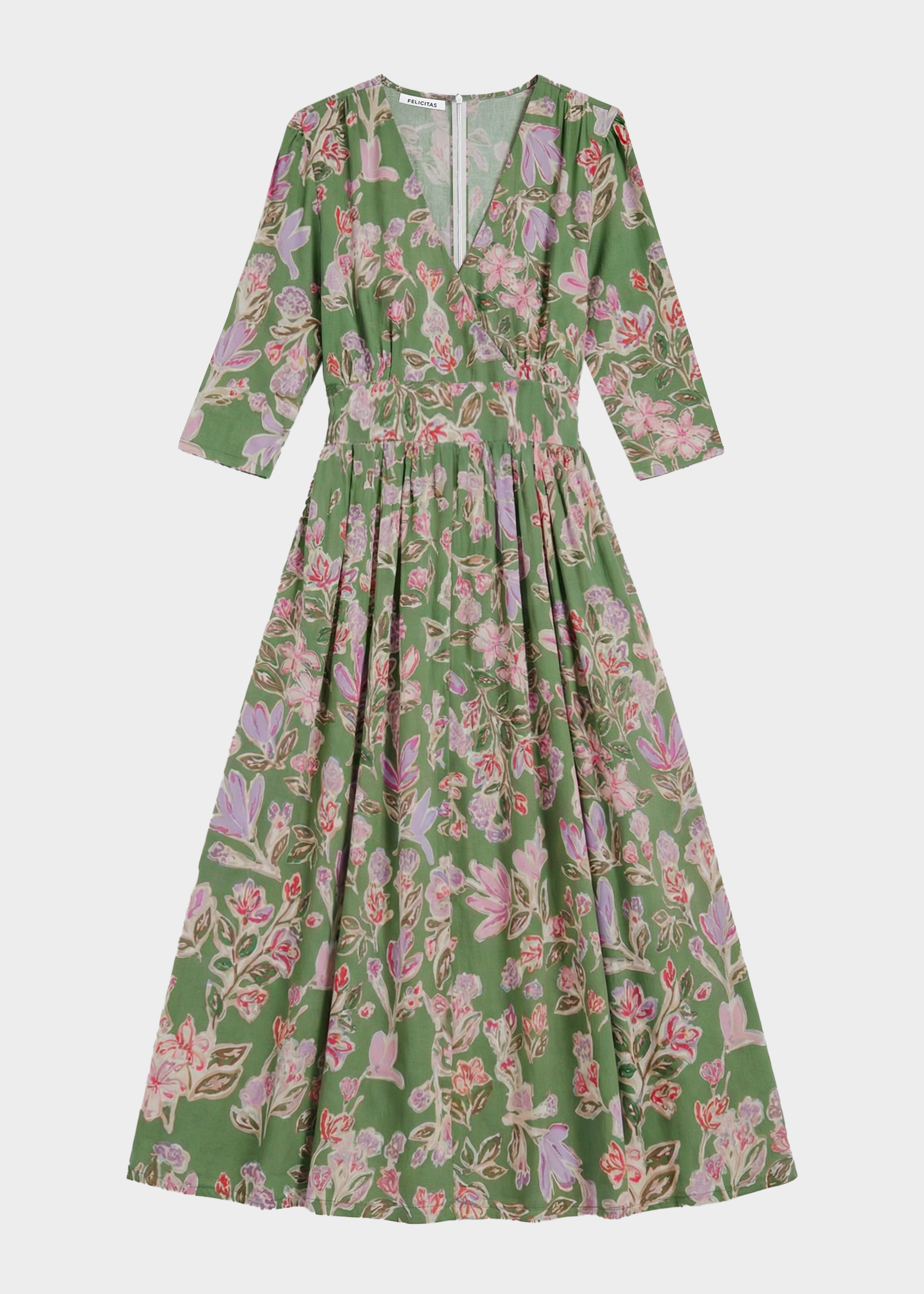 felicitas-damen-kleid-kathena-langes-sommerkleid-mit-v-ausschnitt image 5