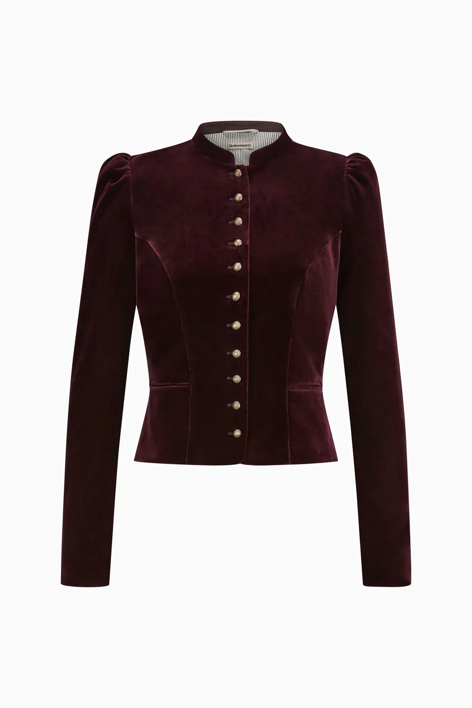 gottseidank-damenmiederjacke-belinda-aus-samt-mit-stehkragen image 1
