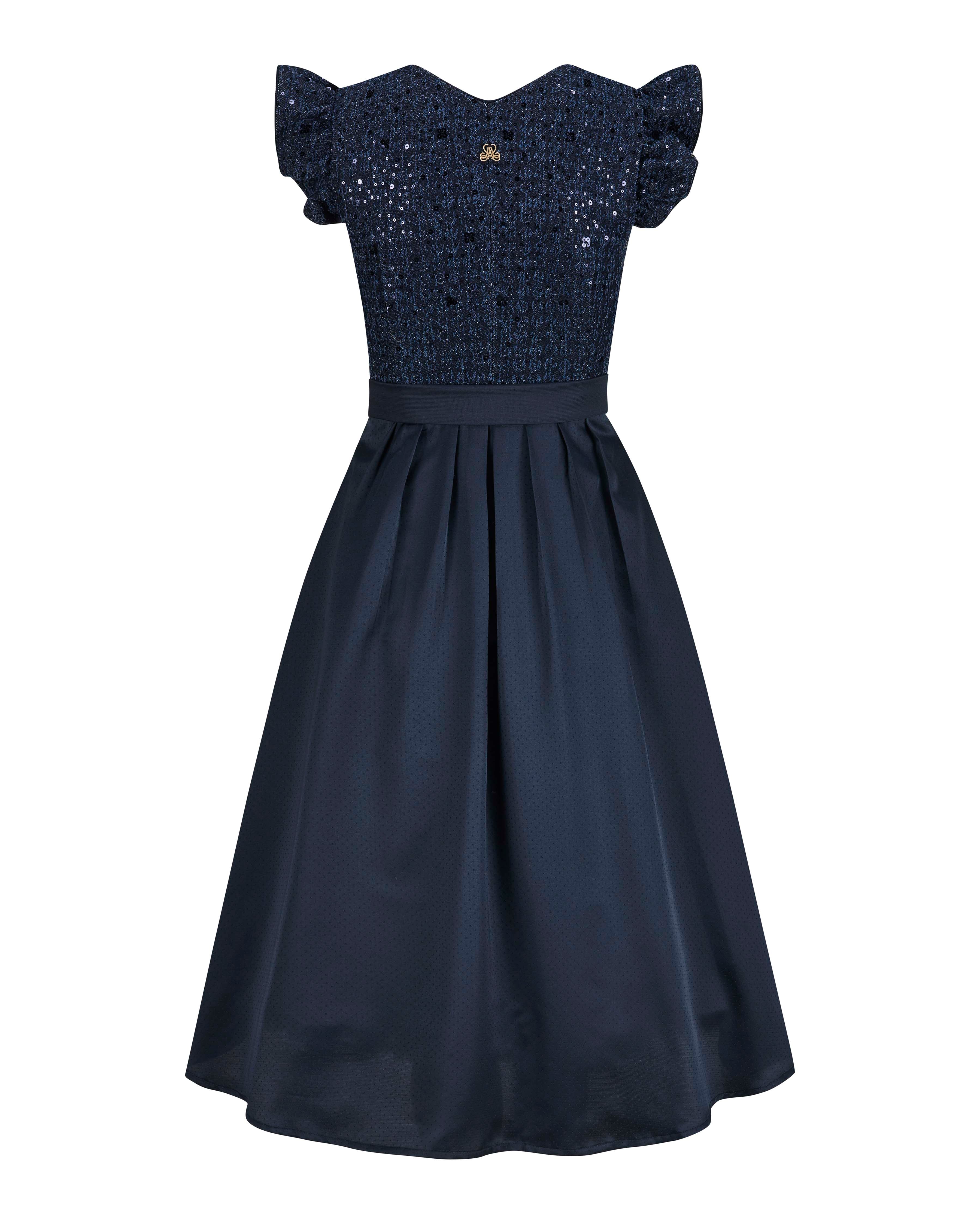 alpenherz-dirndl-viktoria-jeansblau-pailletten-dirndl-mit-fl-gel-rmel image 5