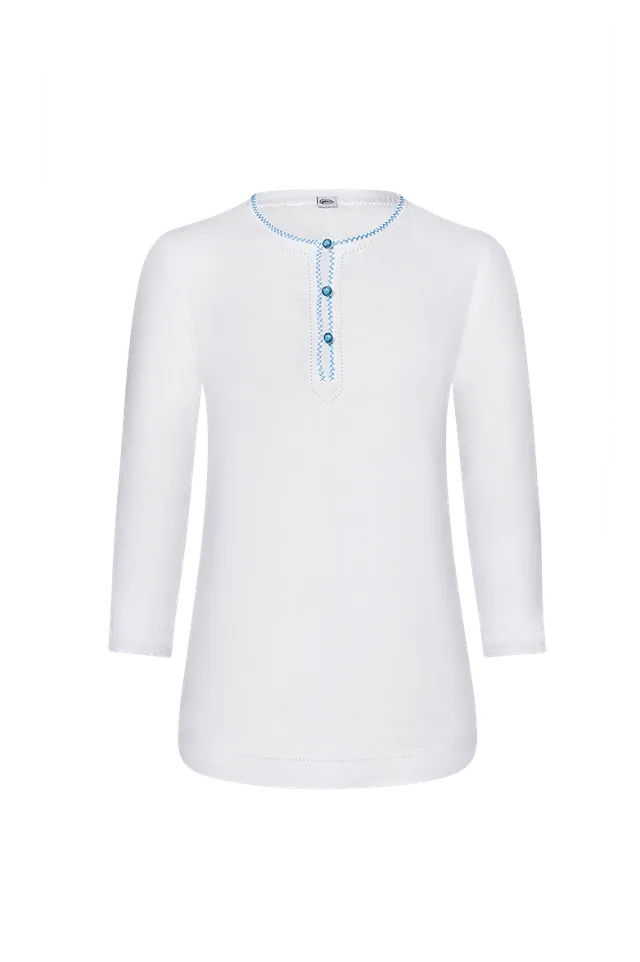 g-ssl-kontrastig-damen-leinen-bluse-sommer-3-4-arm image 1