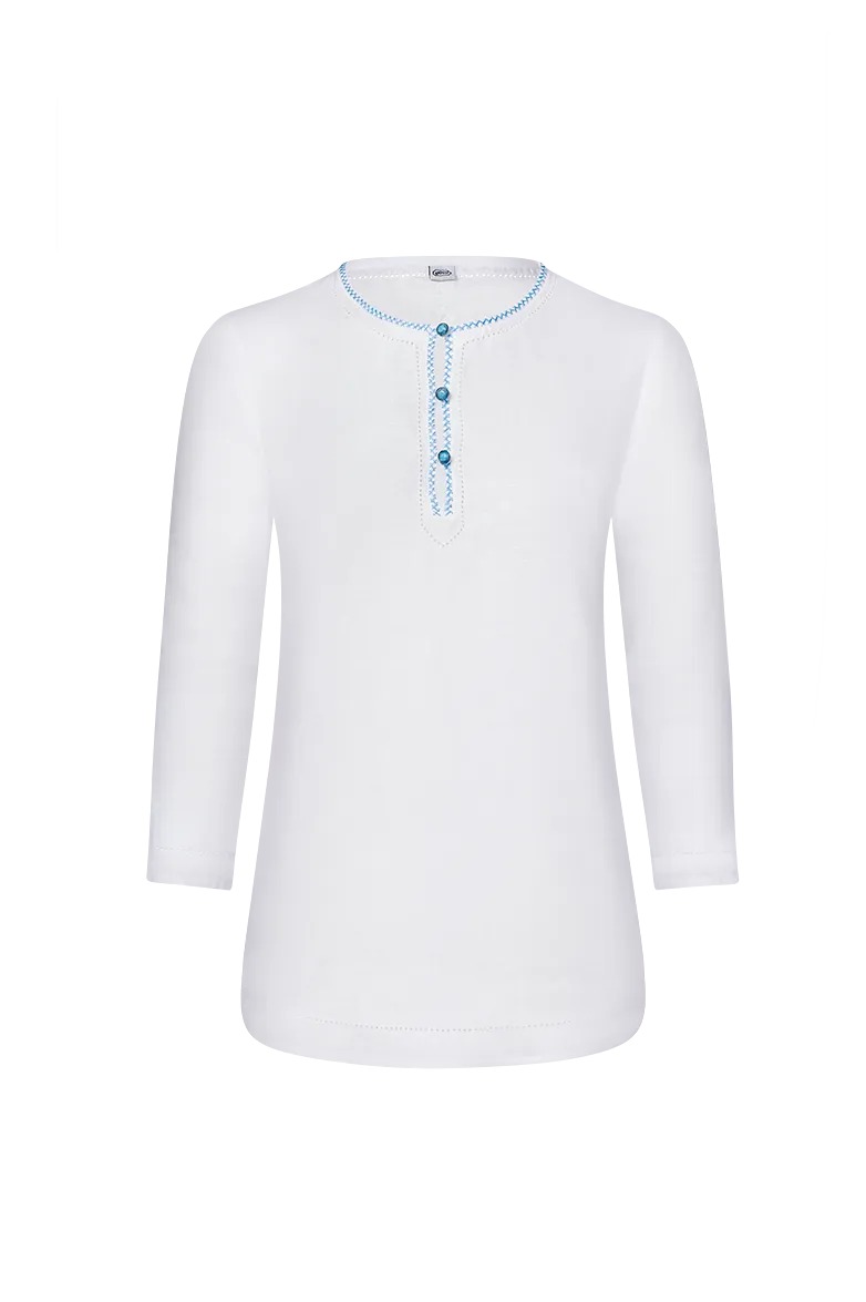 g-ssl-kontrastig-damen-leinen-bluse-sommer-3-4-arm image 1