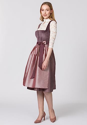 stockerpoint-malve-midi-dirndl-aubergine-damen-samt-dirndl-mit-jacquard image 8