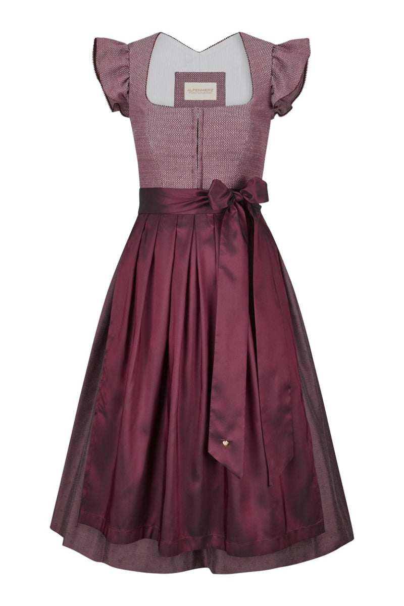 alpenherz-dirndl-ida-beere-3-in-1-mit-wechsel-rmchen image 1
