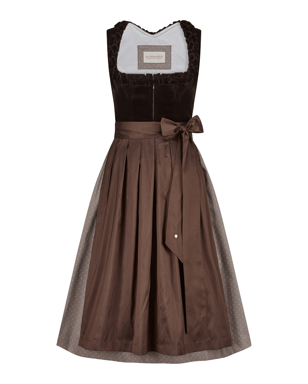 alpenherz-dirndl-josephine-espresso-martini-mit-seidensch-rze image 1