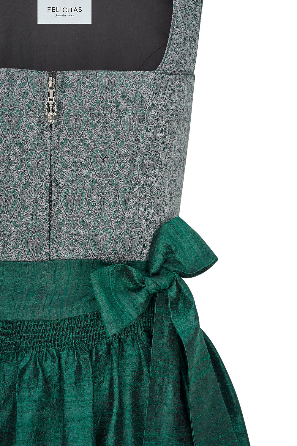 felicitas-damen-dirndl-deleila-70-cm-anthrazit-jacquard-mieder image 3