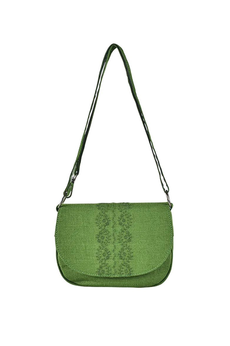 g-ssl-leinentasche-satteltasche-stickerei-gr-n image 1