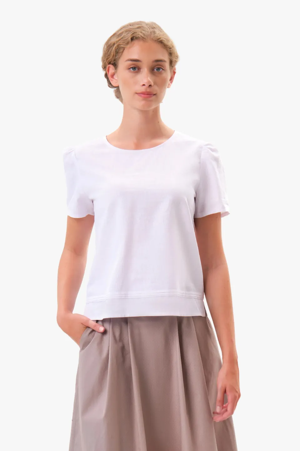 felicitas-bena-damen-bluse-kurzarm-leinen-baumwolle image 1