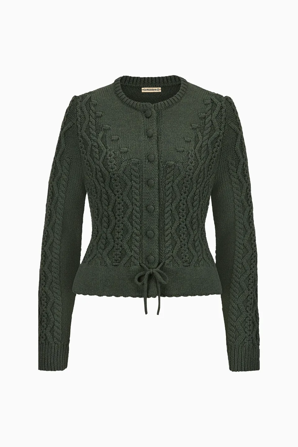 gottseidank-damenstrickjacke-lene-mit-zopfmuster image 1