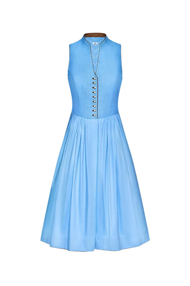 g-ssl-dirndl-mit-stehkragen-blau-70-cm image 1