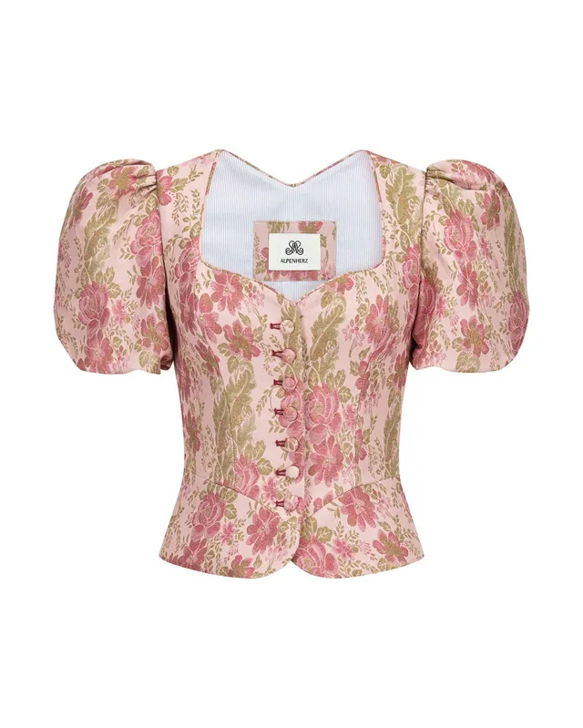 alpenherz-mieder-barbara-trachtenmieder-rosa-jacquard image 1