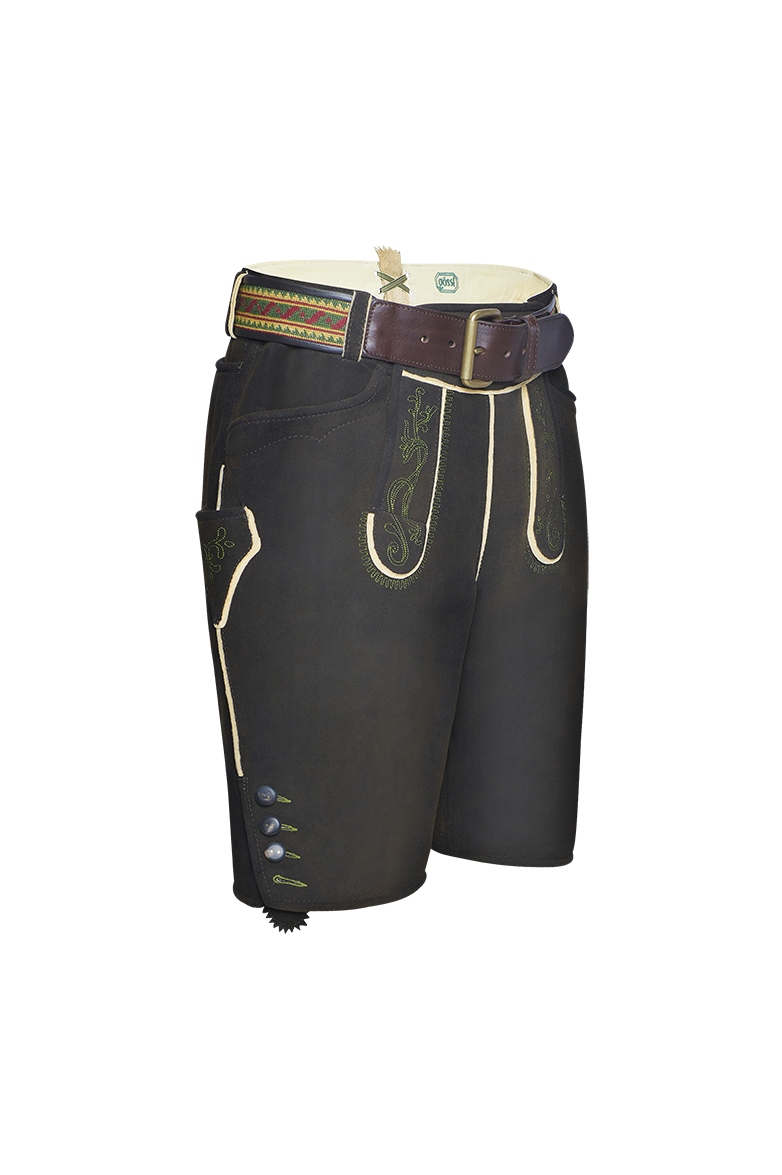 g-ssl-salzburger-lederhose-herren-kurze-hirschlederhose-altschwarz-bestickt image 2