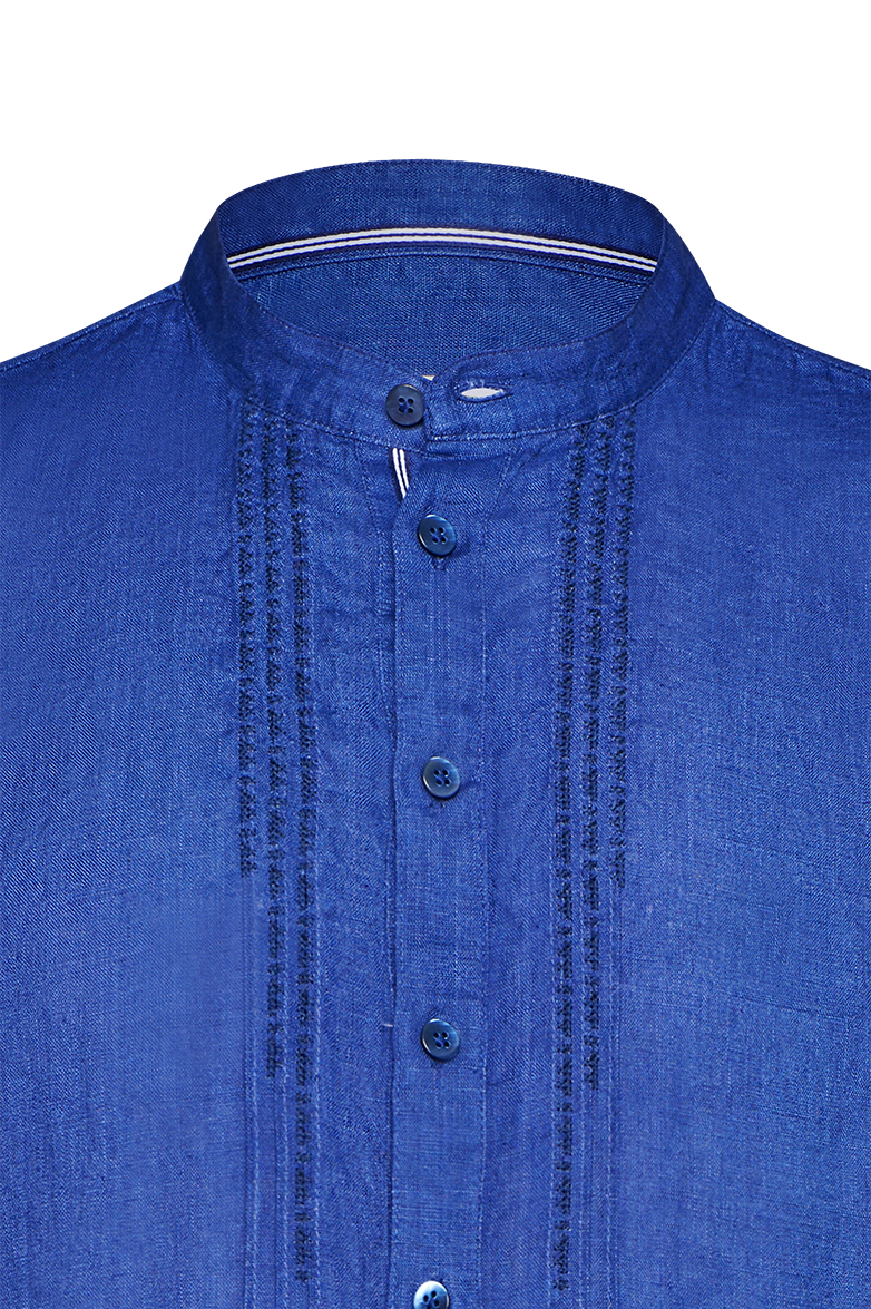 g-ssl-echte-blaudruck-pfoad-herrenhemd-blau image 3