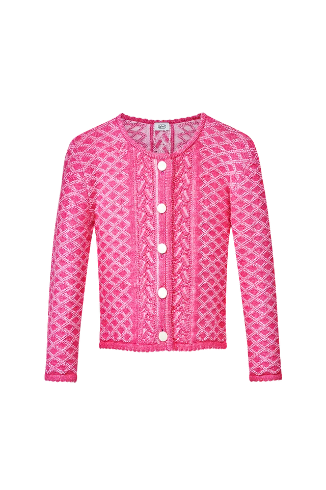g-ssl-strickjacke-ganz-die-mama-merino-brokat-rosa image 1