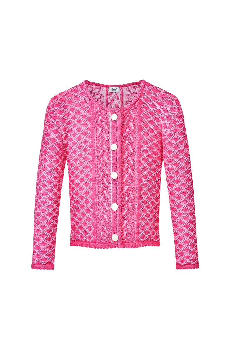 g-ssl-strickjacke-ganz-die-mama-merino-brokat-rosa image 1