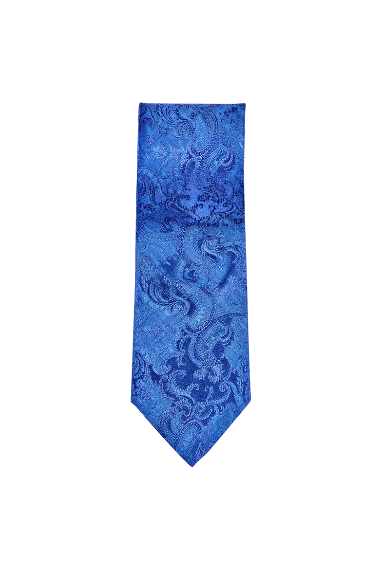 g-ssl-blaudruck-krawatte-jacquardseide-blau-schmal-herren image 1