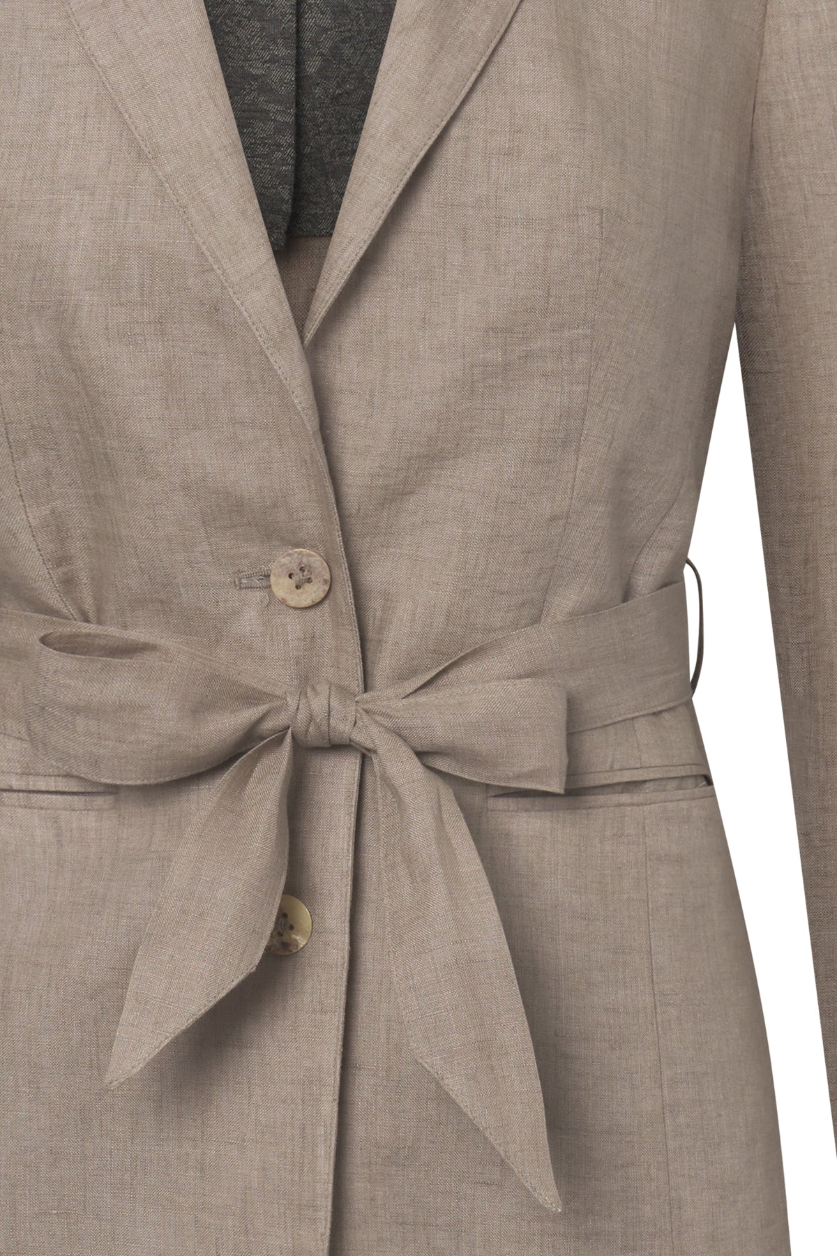 felicitas-jerica-damen-jacke-leinen-einreihig-mit-bindeg-rtel image 3