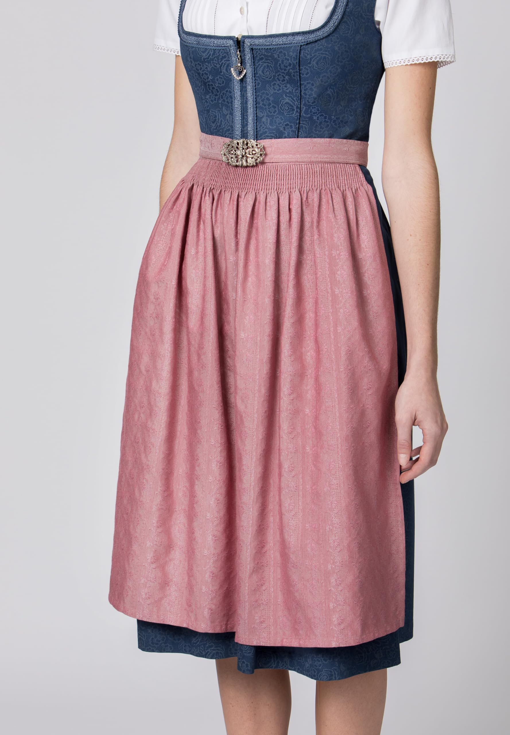 stockerpoint-roseline-midi-dirndl-blau-altrosa-baumwolle image 5