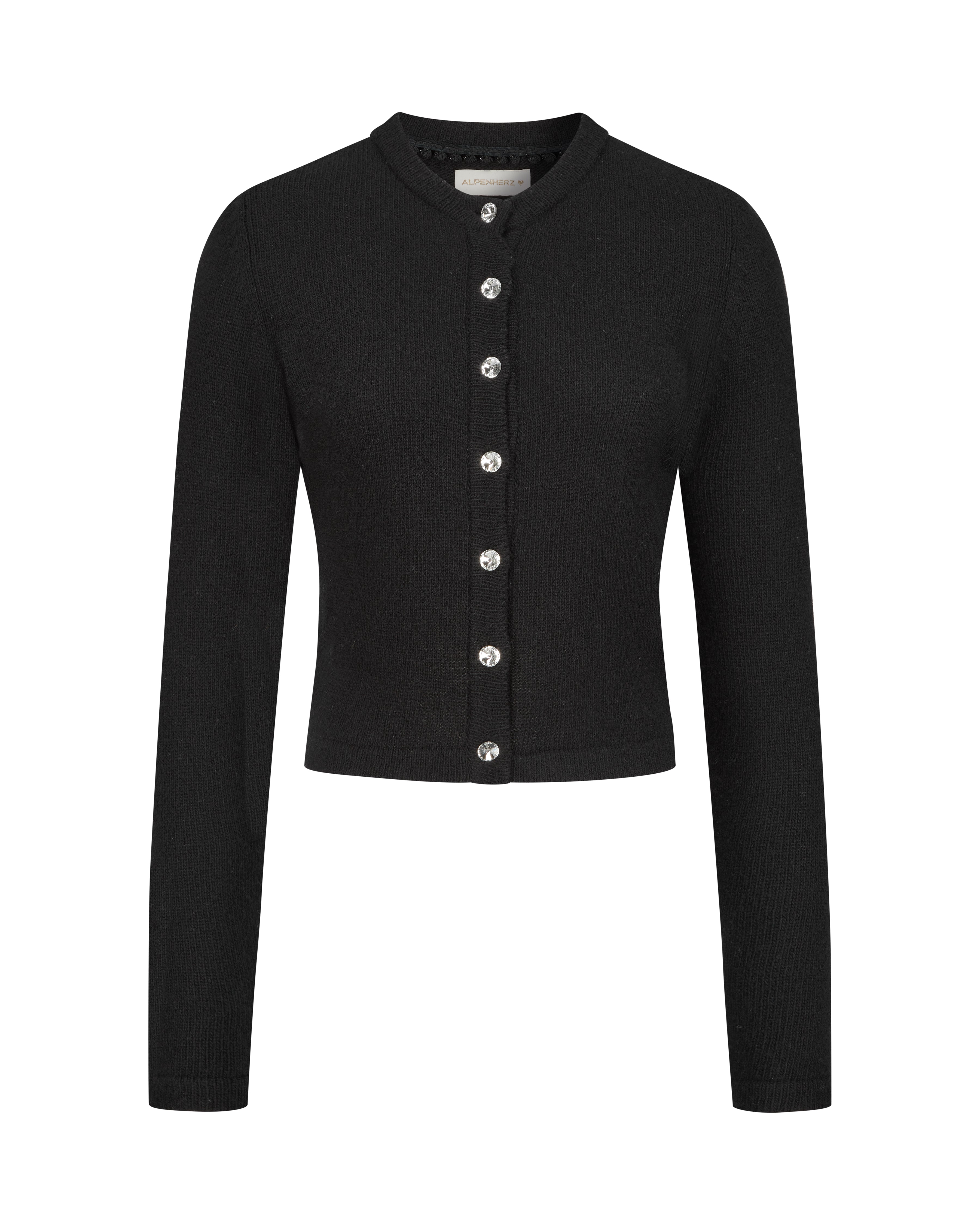 alpenherz-strickjacke-zoelle-schwarz-kaschmir-merinowolle image 1