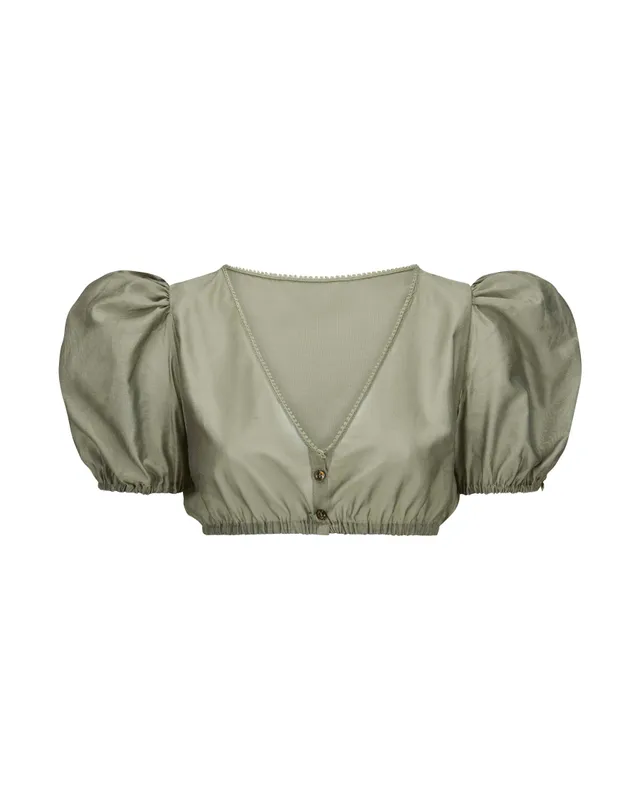 alpenherz-bluse-feli-mini-puff-chiffon-salbei-dirndlbluse image 1
