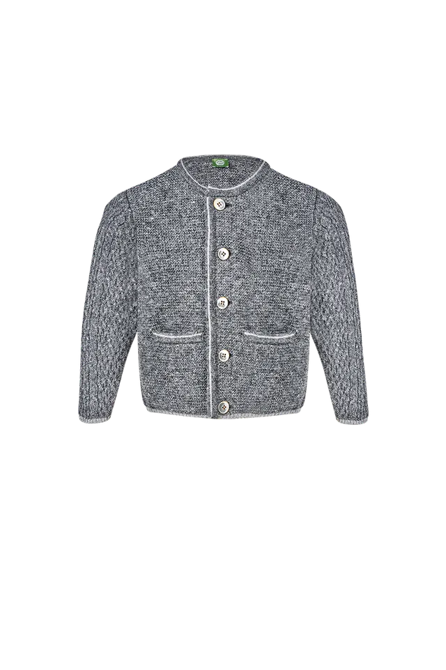 g-ssl-strickjacke-ganz-der-papa-kinder-grau-schwarz image 1