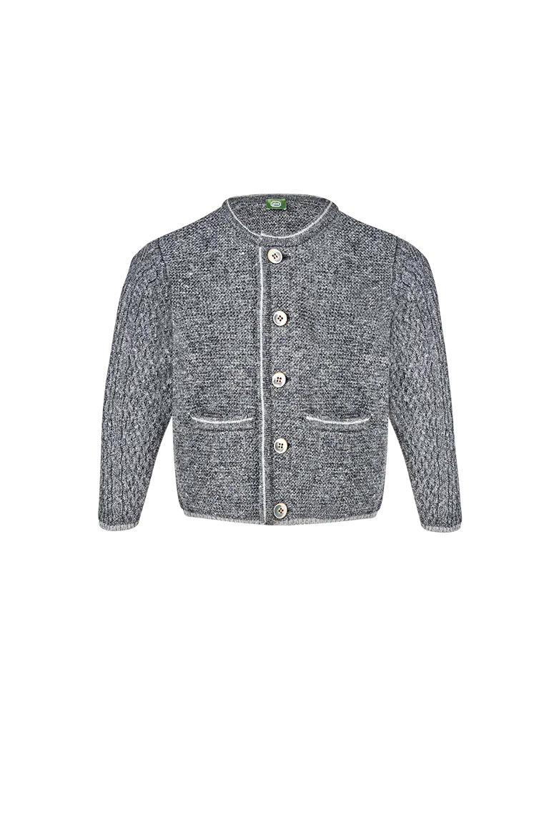 g-ssl-strickjacke-ganz-der-papa-kinder-grau-schwarz image 1