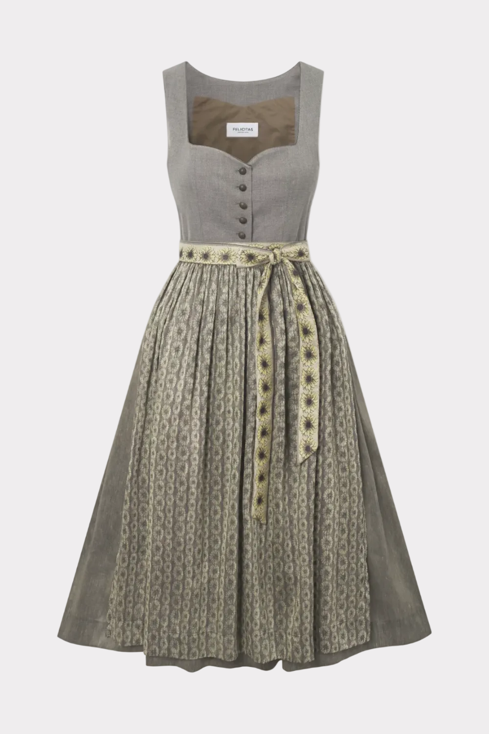 felicitas-damen-dirndl-dillie-oliv-stretch-bamboo-jacquard-dirndl image 3