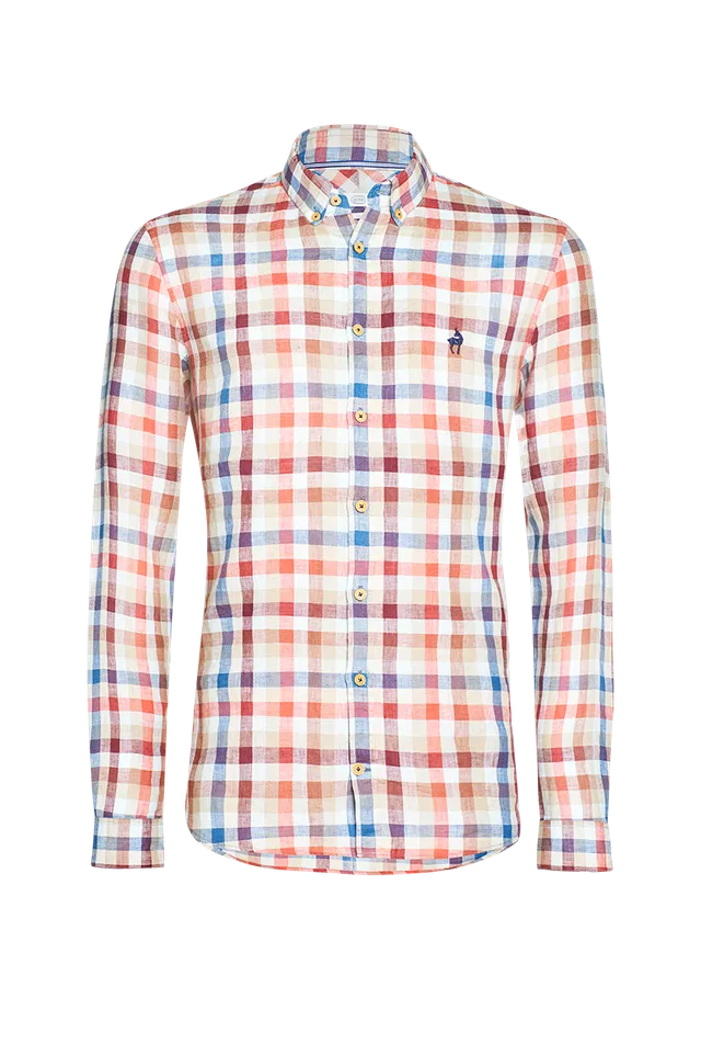 g-ssl-kariertes-hemd-herren-buttondown-aus-baumwolle-leinen image 1