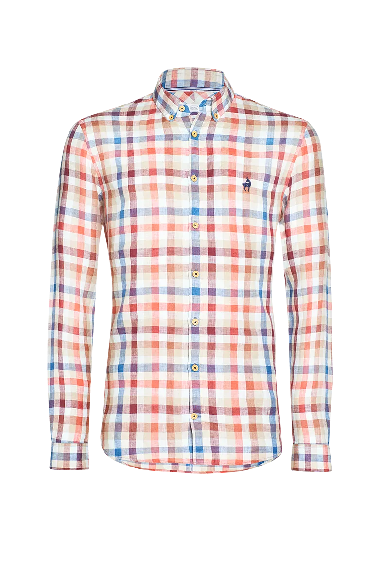 g-ssl-kariertes-hemd-herren-buttondown-aus-baumwolle-leinen image 1