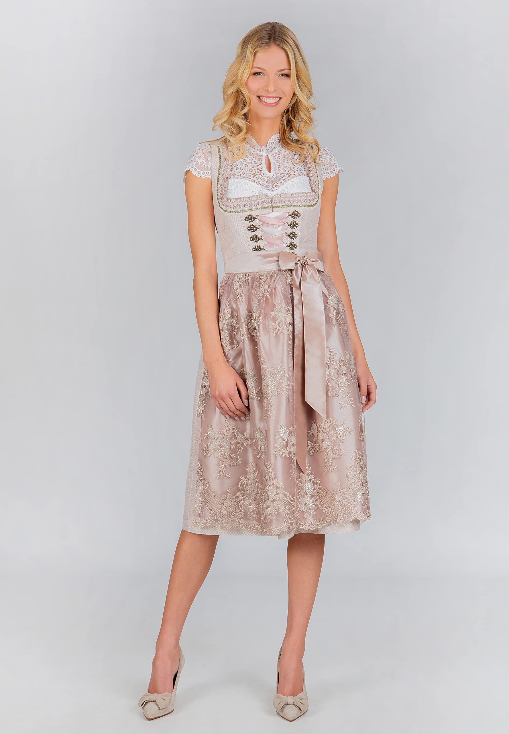 stockerpoint-dirndl-loretta-jacquard-dirndl-in-taupe image 2