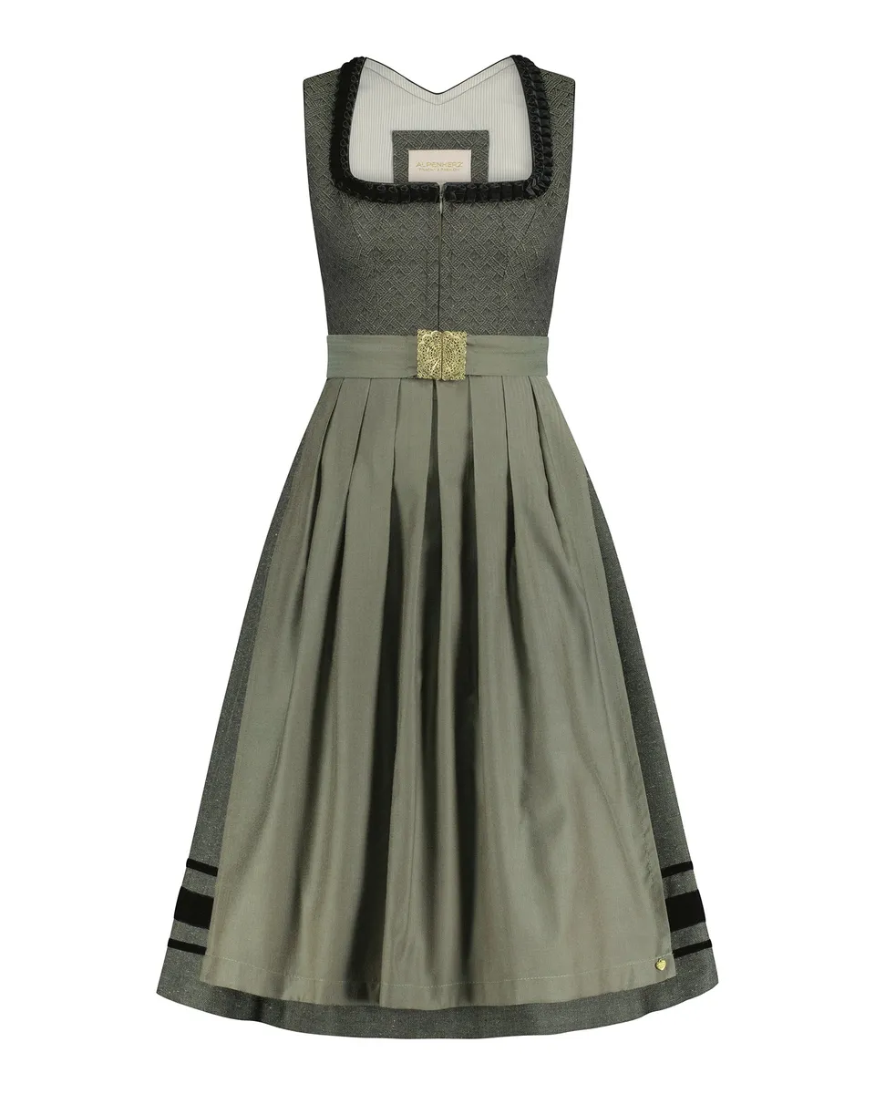 alpenherz-dirndl-regina-oliv-jacquard-dirndl-75-cm image 1