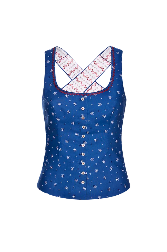 g-ssl-blaudruck-mieder-baumwolle-damen-trachtenmieder-blau image 1