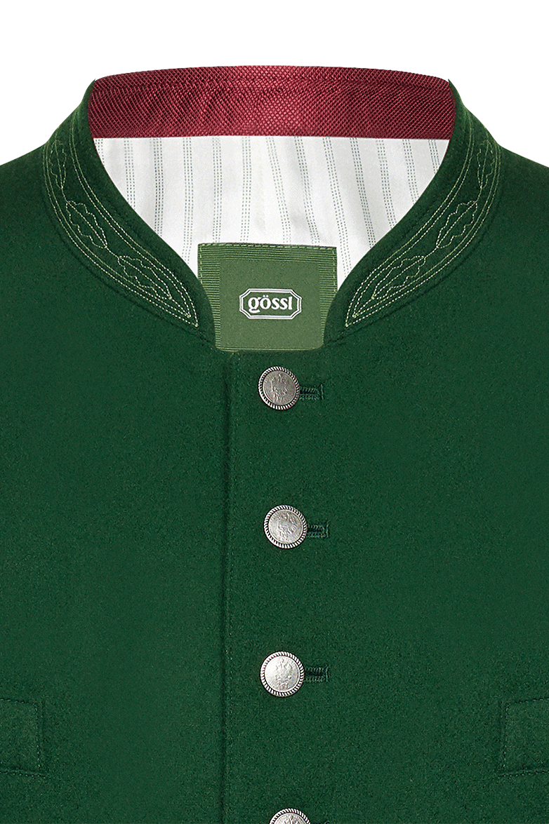 g-ssl-ausseer-gilet-aus-strichloden-gr-n-mit-eichenlaub image 3