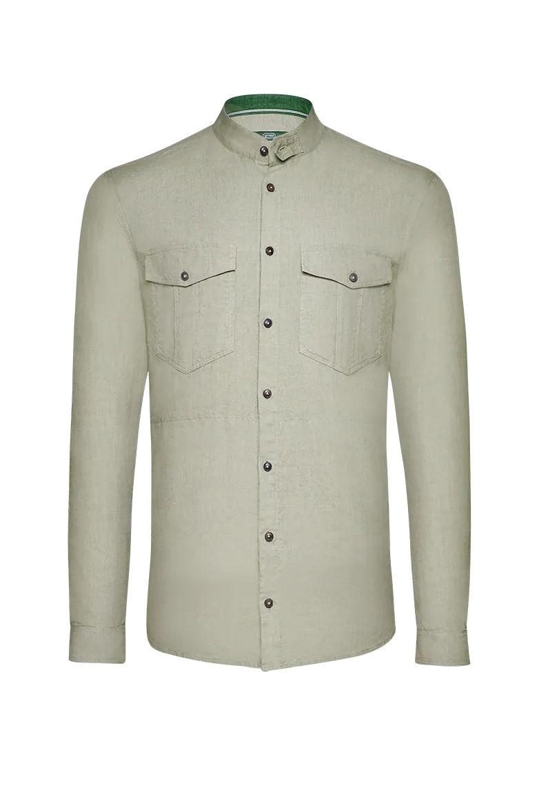 g-ssl-shirtjacket-j-gerleinen-herren-overshirt-gr-n-mit-hornkn-pfen image 1