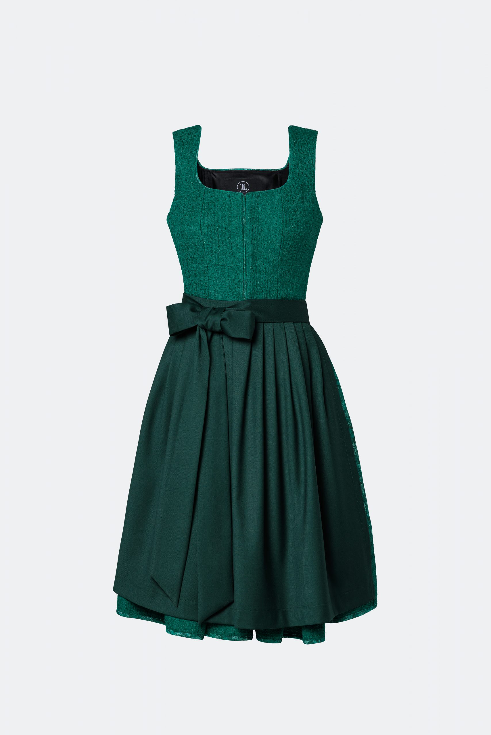 traumtrachten-designerdirndl-amalie-mit-tweedmieder-in-tannengr-n image 1