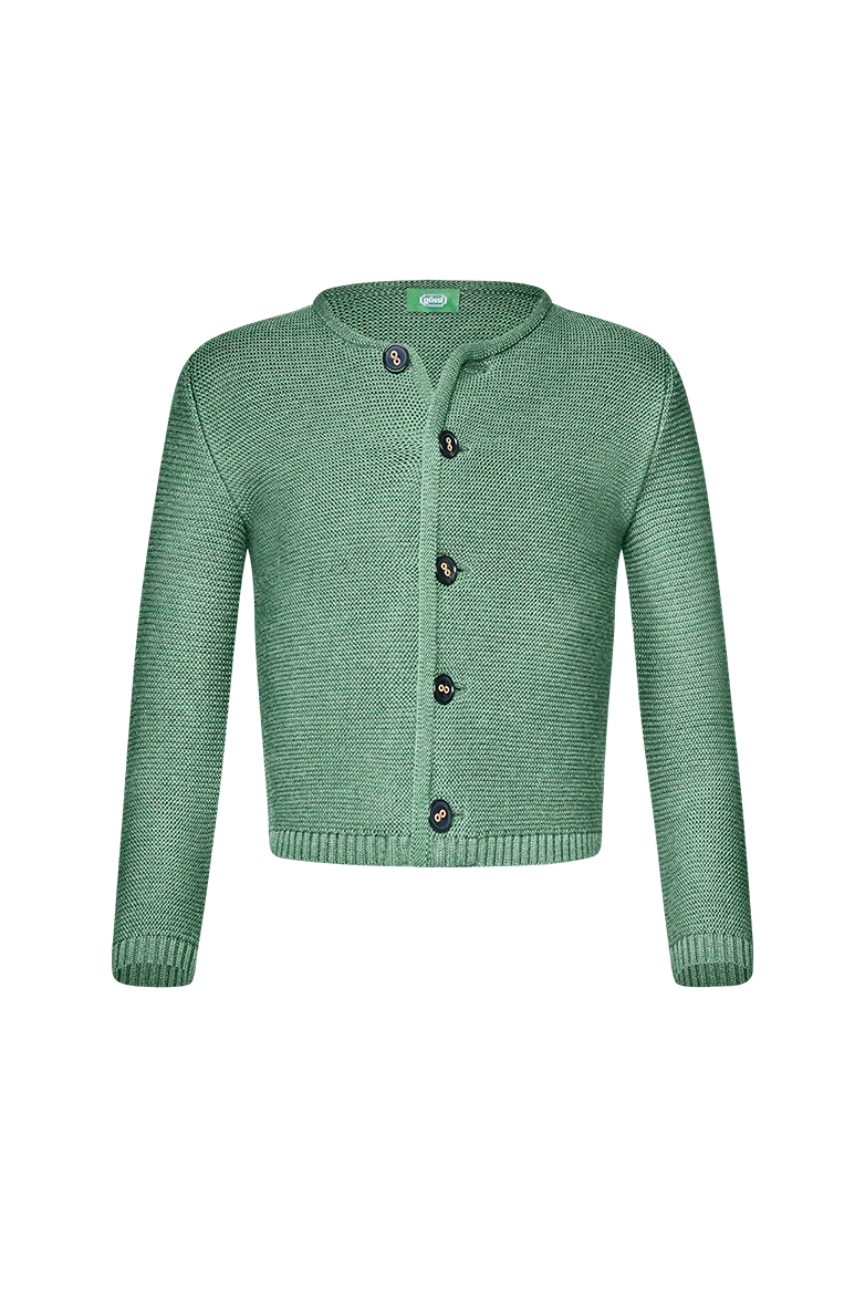 g-ssl-strickjackerl-kinder-gr-n-schurwolle-strickjacke image 1