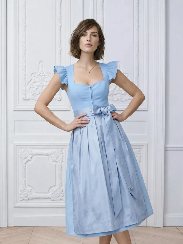 alpenherz-dirndl-marie-twin-hellblau-mit-fl-gel-und-puffarm image 1