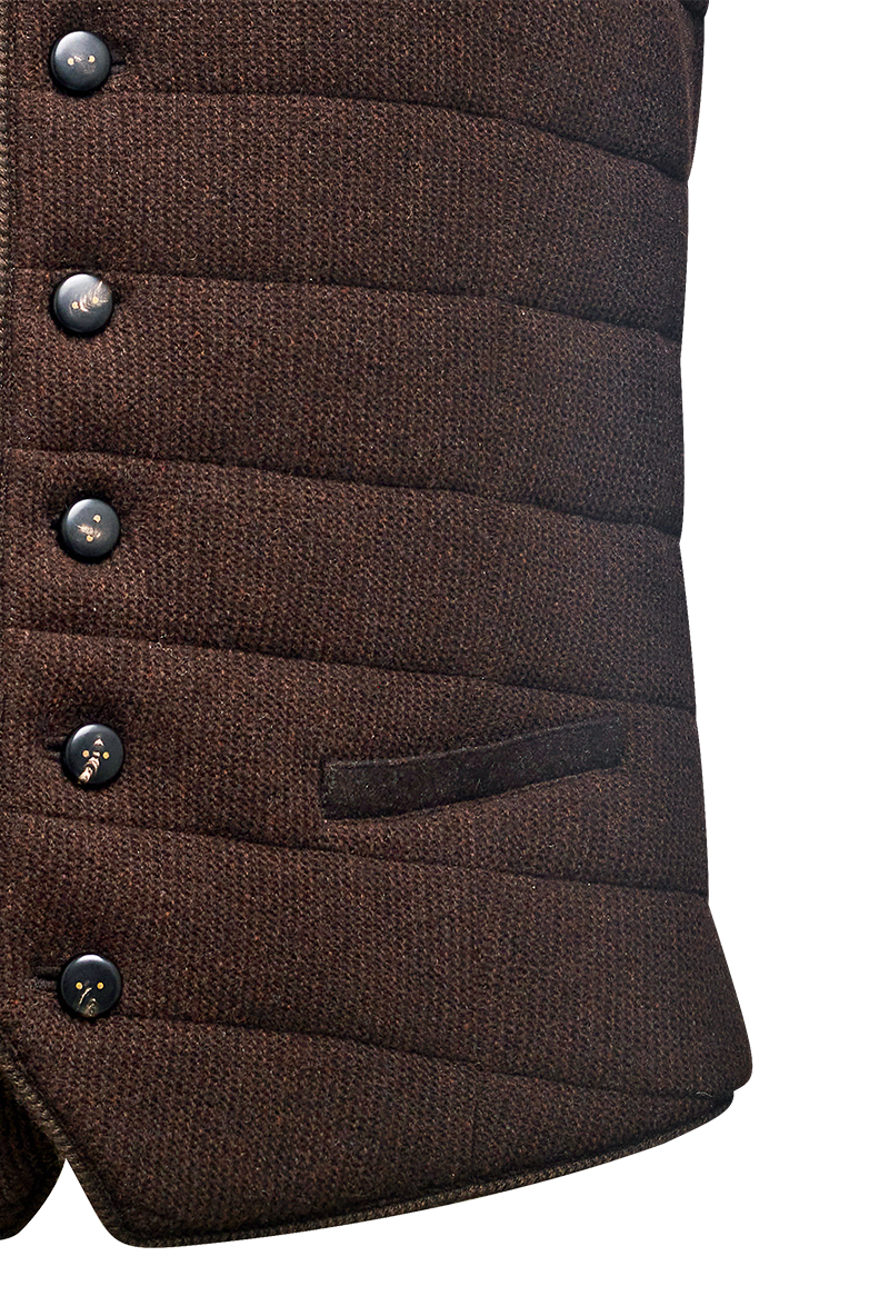 g-ssl-steppgilet-links-links-strick-wolle-seidenfutter-herren-braun image 5