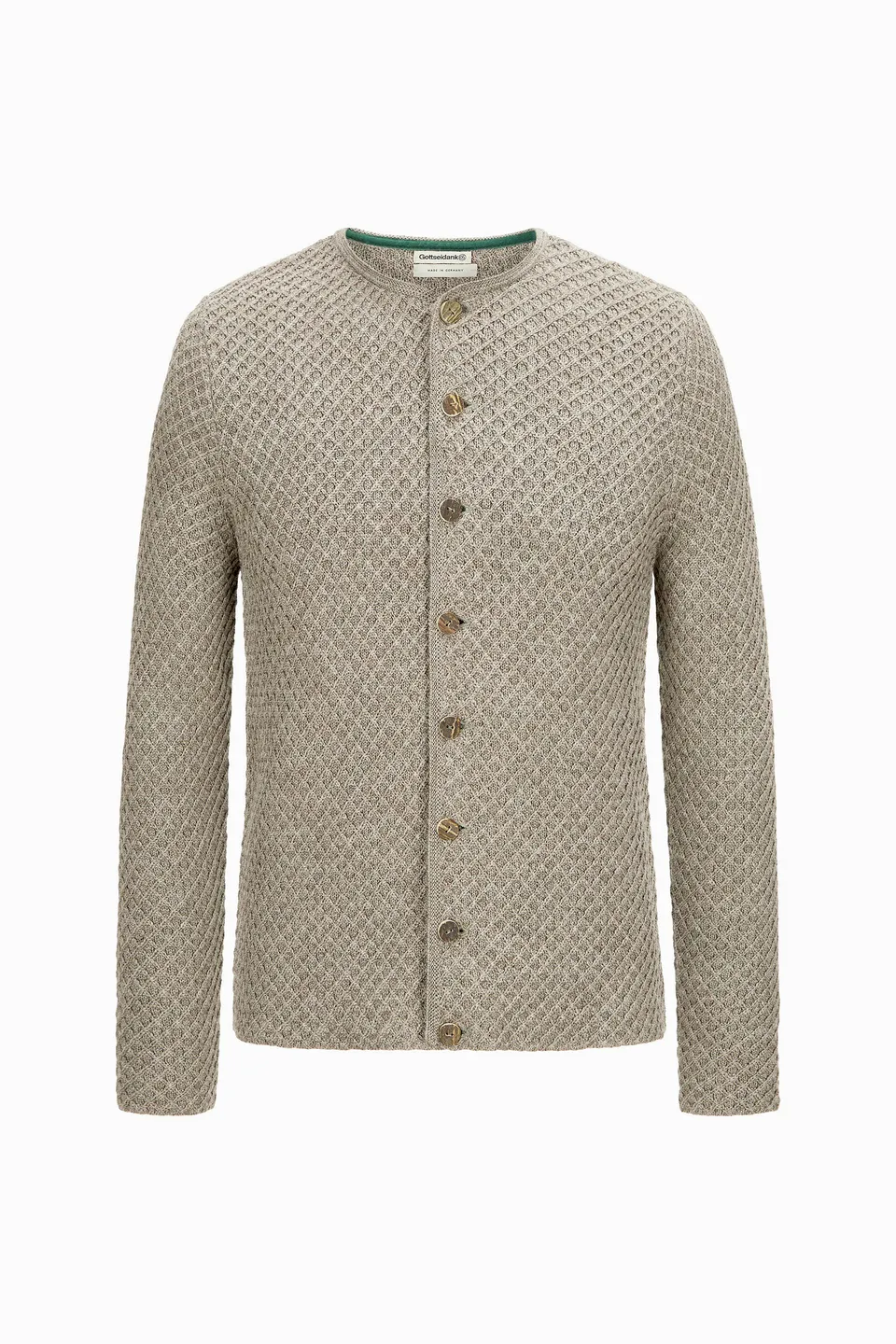 gottseidank-herrenstrickjacke-xaver-uni-waffelmuster image 1