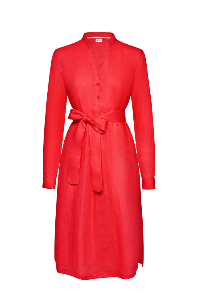 g-ssl-pfoadenkleid-aus-normandie-leinen-in-rot image 1
