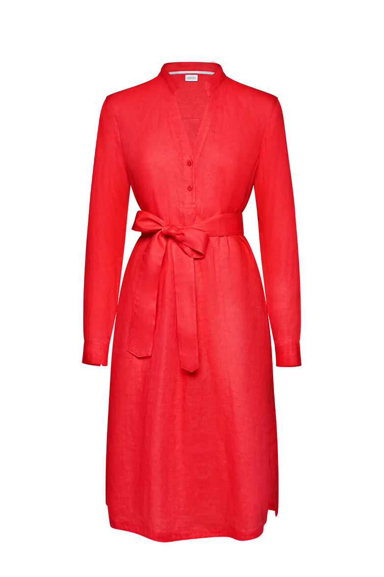 g-ssl-pfoadenkleid-aus-normandie-leinen-in-rot image 1