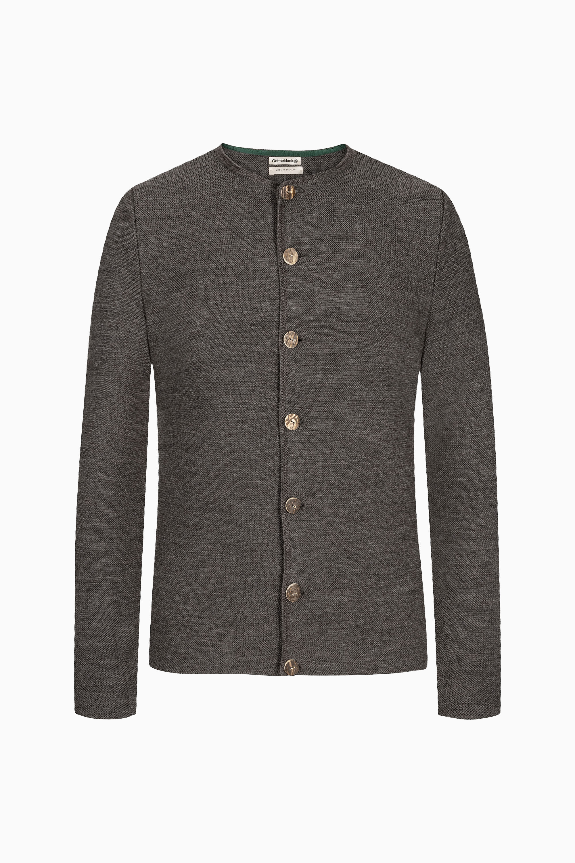 gottseidank-herrenstrickjacke-aloisius-uni-mit-hirschhornkn-pfen-2 image 1